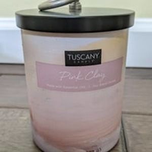 New Tuscany home decor pink clay scented jar candle room fragrance